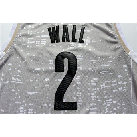 Camiseta Luces De La Ciudad Washington Wizards John Wall #2 Gris